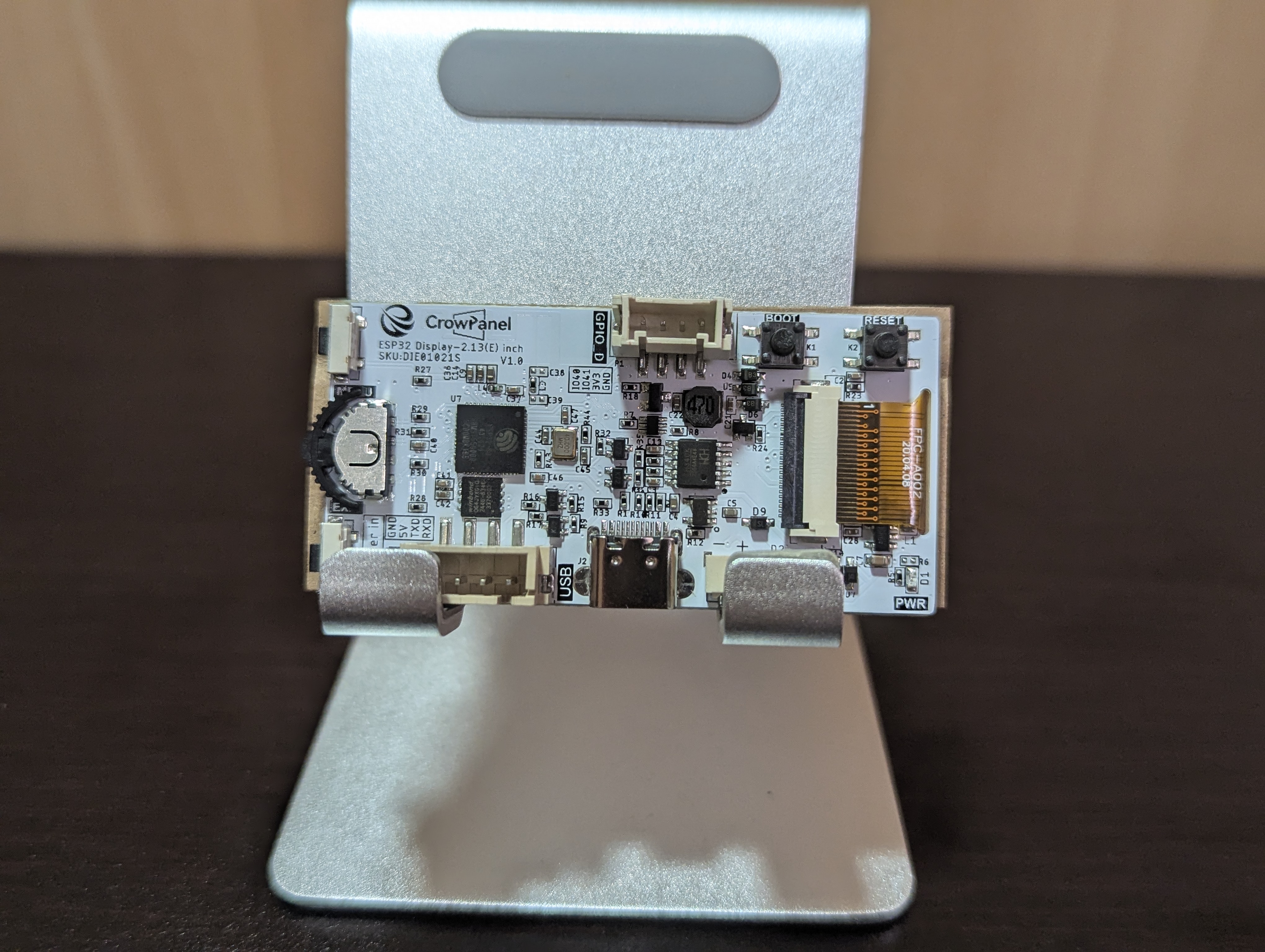 The back of the display